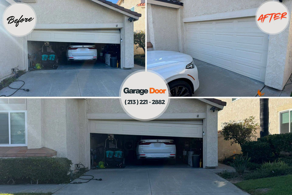 Before and after: garage door repair 43061